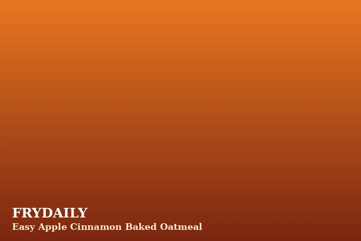 Easy apple cinnamon baked oatmeal in a baking dish with a golden top and visible baked apple pieces