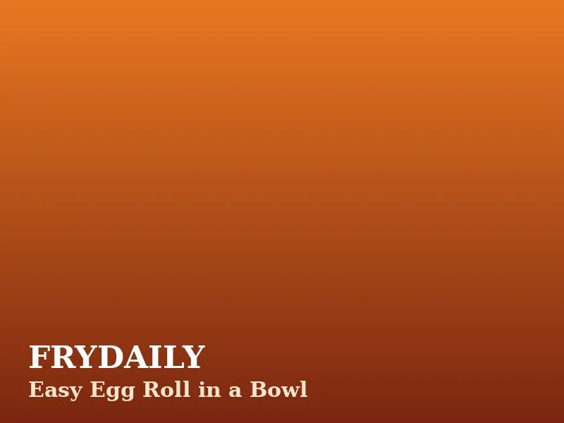 Easy egg roll in a bowl with ground pork, shredded cabbage and green onions in a wide bowl