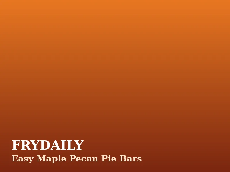 Easy maple pecan pie bars with golden shortbread crust and glossy pecan filling, cut in squares on a plate