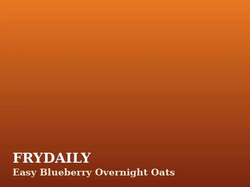 Easy blueberry overnight oats in a jar with Greek yogurt, chia seeds and fresh blueberries