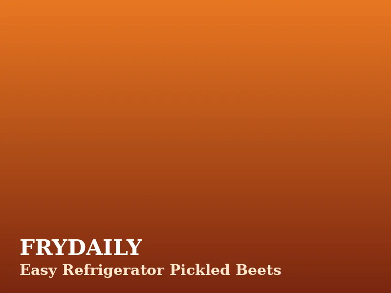 Easy refrigerator pickled beets in a glass jar with spiced sweet tangy brine