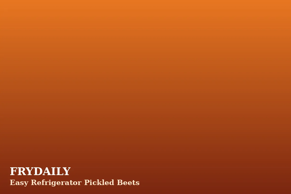 Easy refrigerator pickled beets in a glass jar with spiced sweet tangy brine