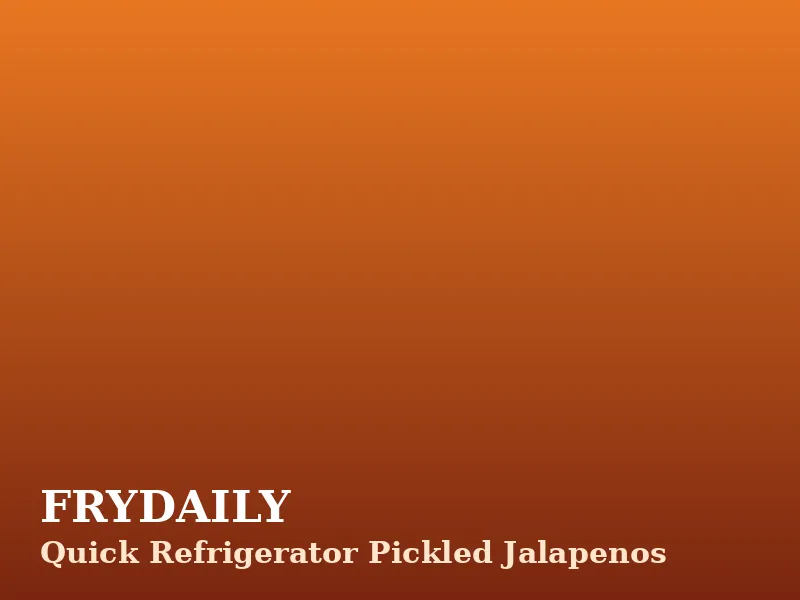 Quick refrigerator pickled jalapenos in a glass jar with garlic and bright brine