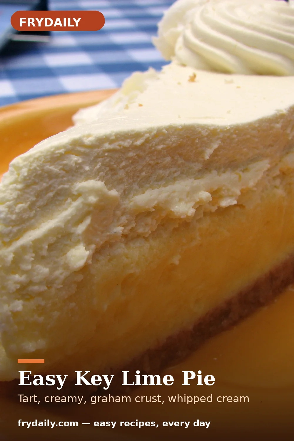Pinterest pin: Easy Key Lime Pie recipe from FryDaily