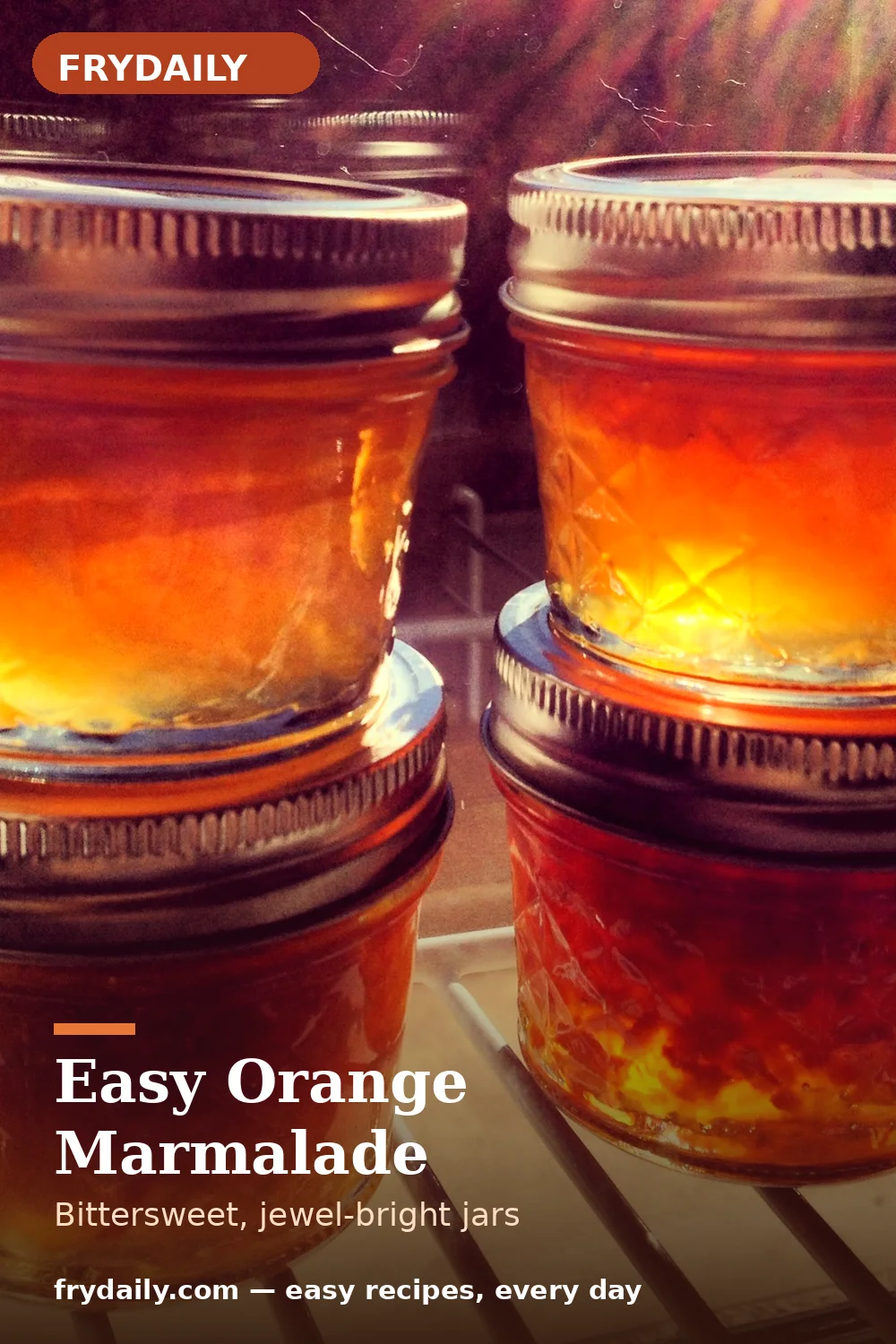 Pinterest pin: Easy Orange Marmalade recipe from FryDaily
