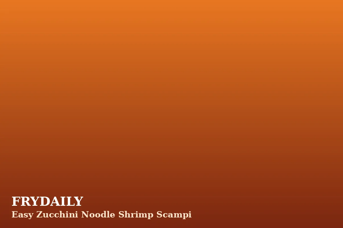 Easy zucchini noodle shrimp scampi with garlic lemon butter sauce and parsley in a wide bowl